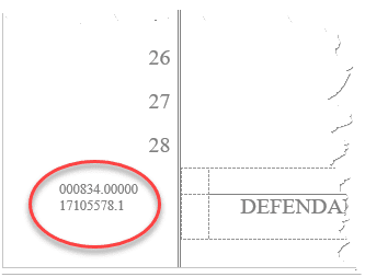 File Stamp Text Box placement