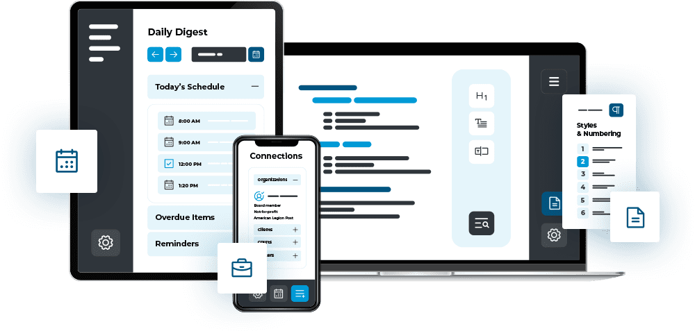 Legal calendaring and Document automation - Build for law firms.