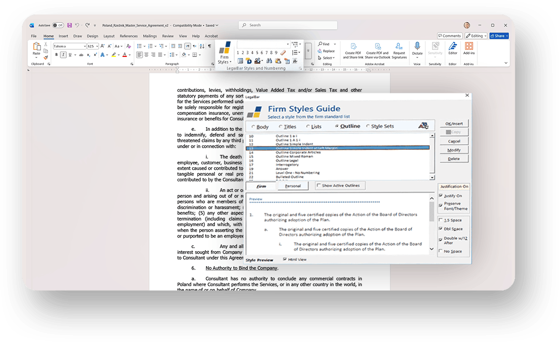 LegalBar software