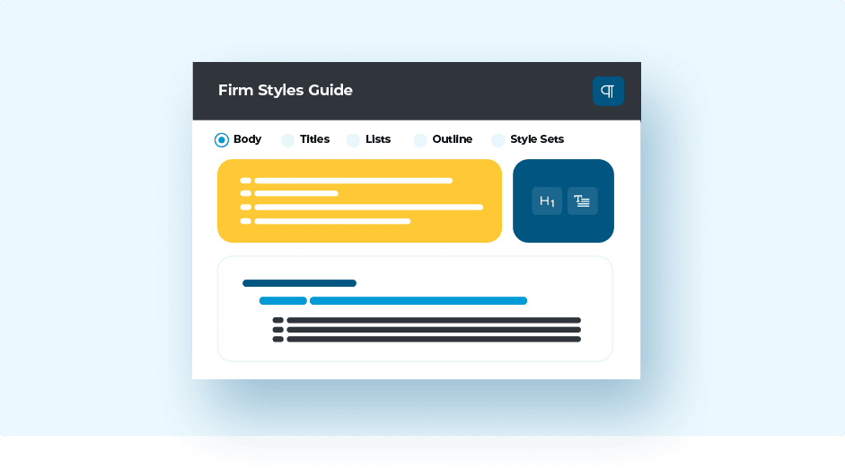 Styles and numbering